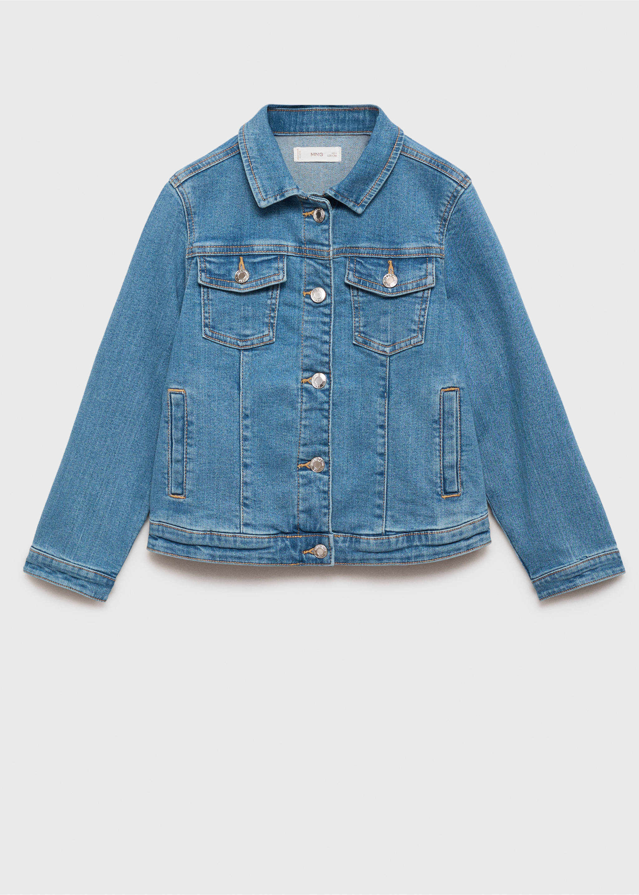 Blouson en jean essentiel - Article sans modèle, Bleu moyen. Ref: 17041242-00.