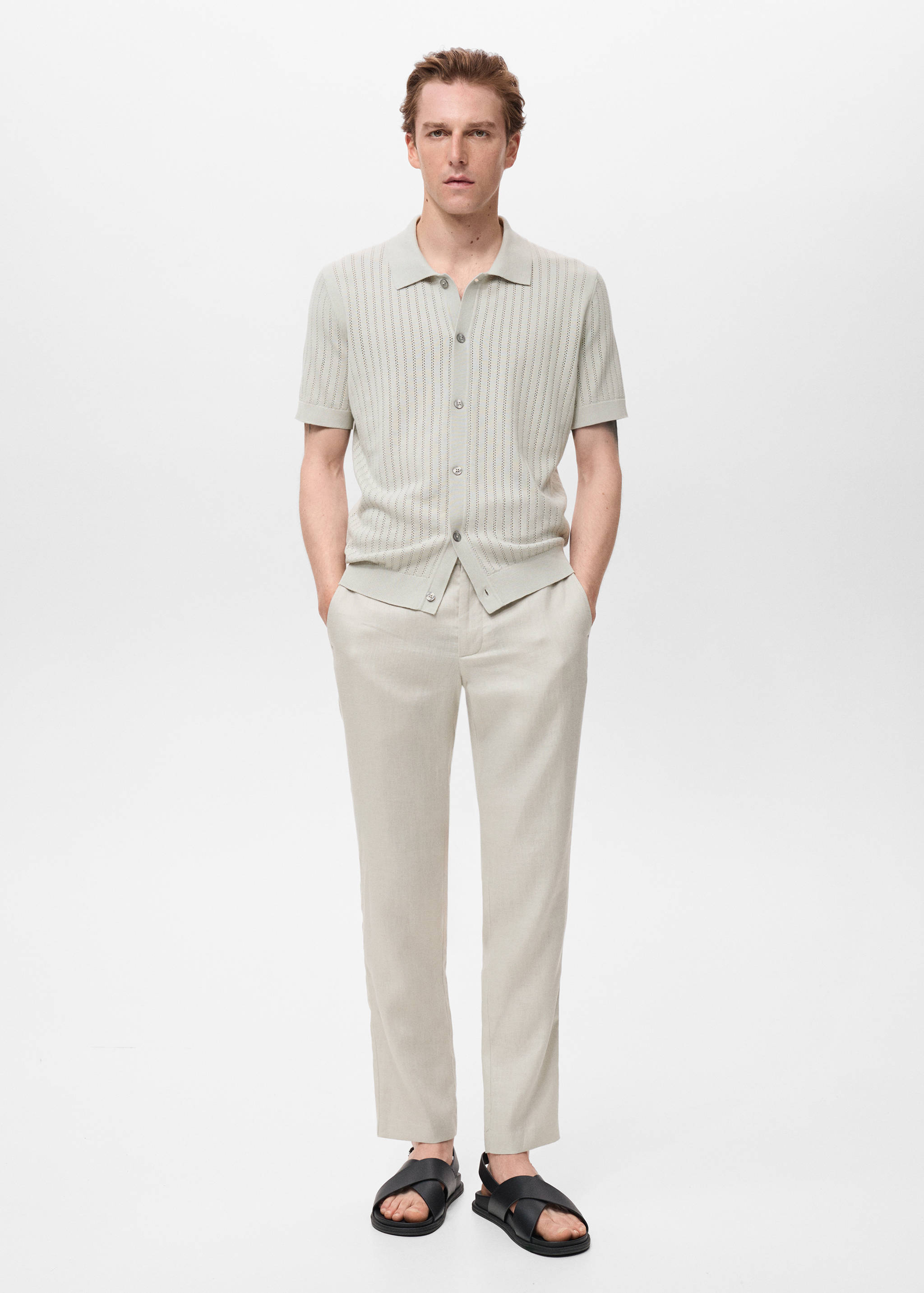 بلوزة قطنية مخرمة - رؤية عامة