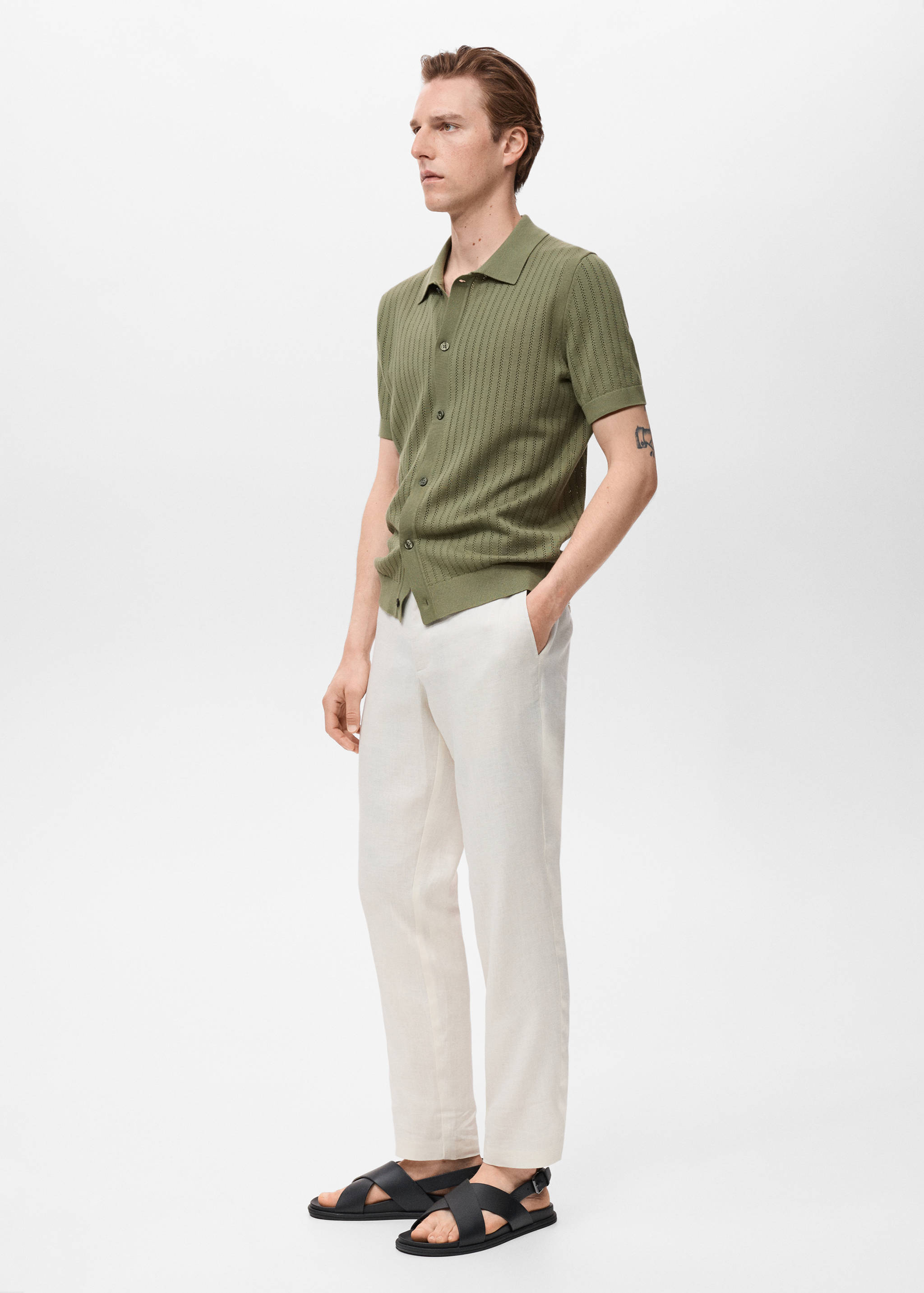 بلوزة قطنية مخرمة - تفاصيل المنتج 2