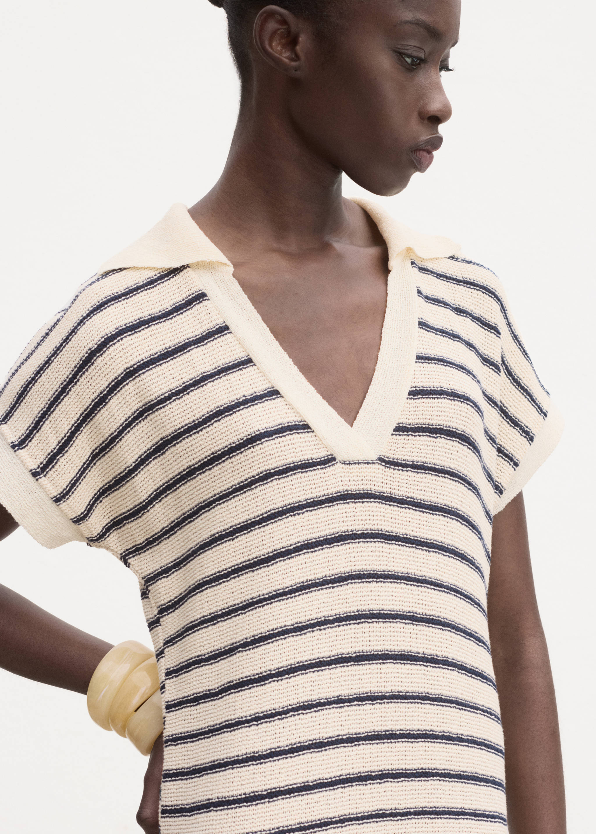 Robe longue maille rayures - Détail de l'article 6