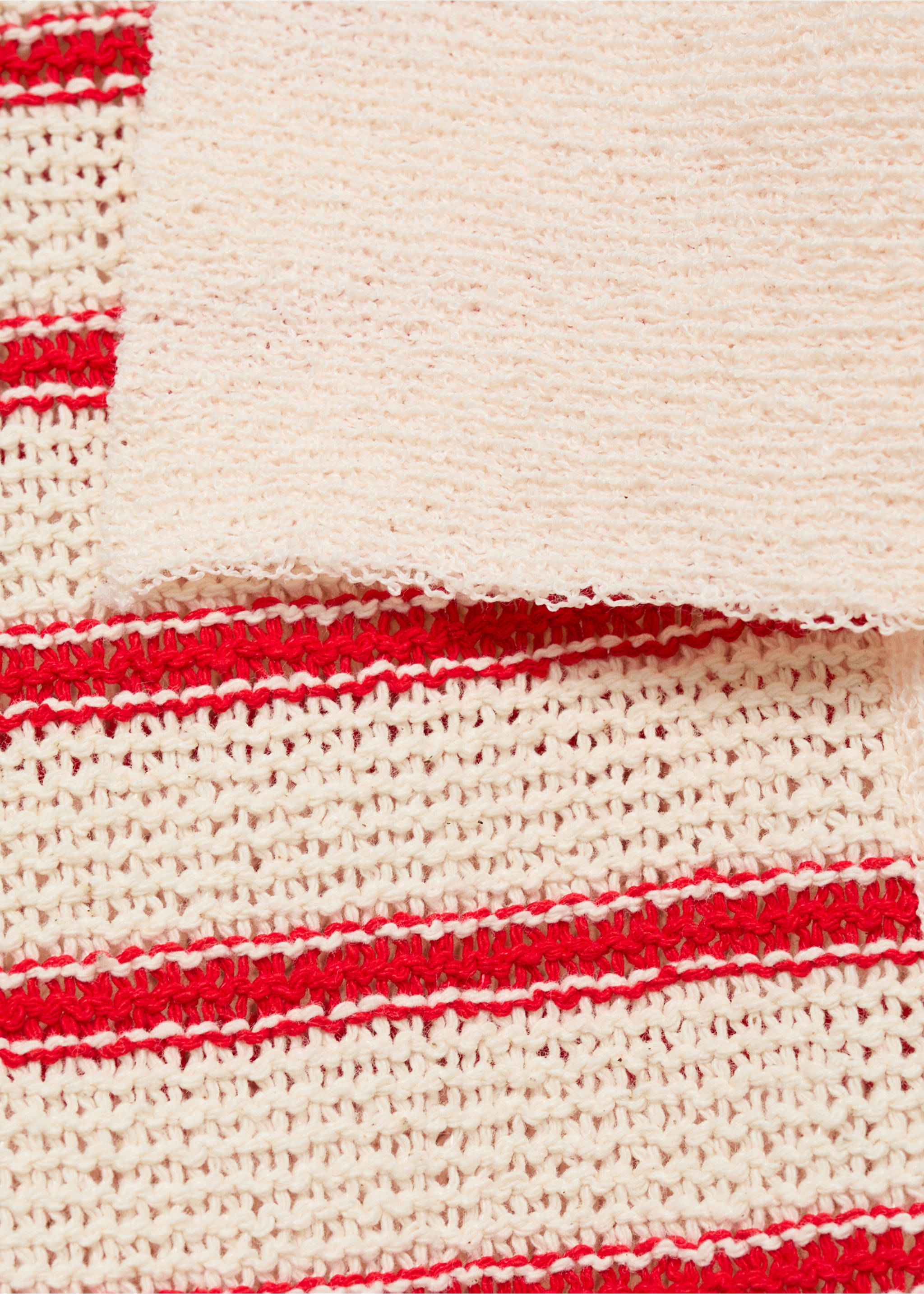 Robe longue maille rayures - Détail de l'article 8, Rouge. Ref: 17041246-00.