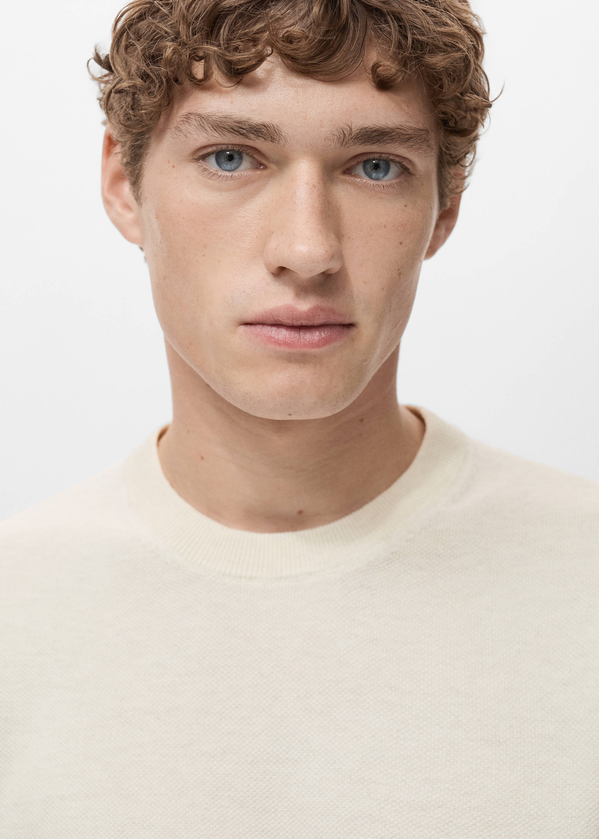 Cotton fine-knit t-shirt - Details of the article 1