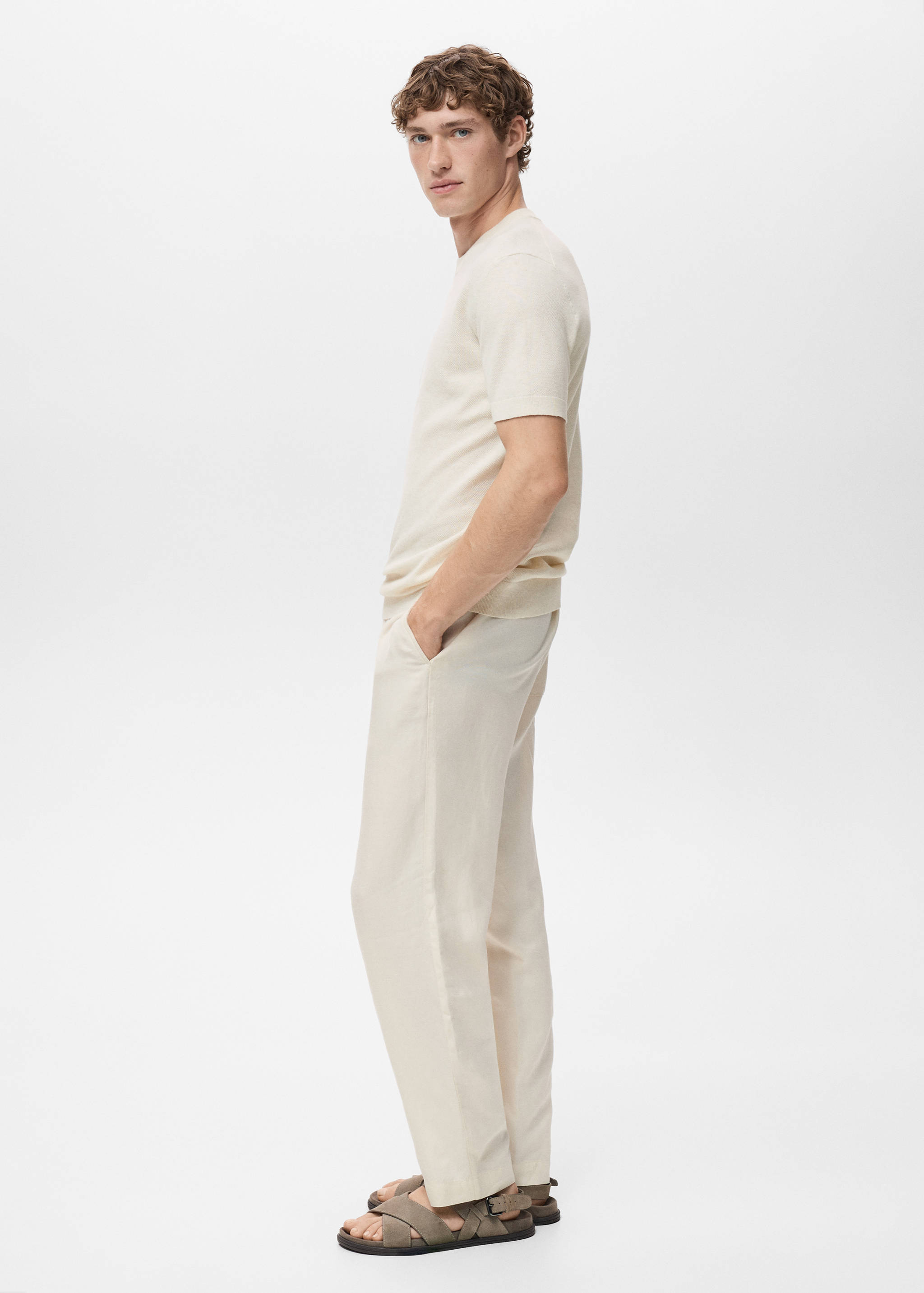 Cotton fine-knit t-shirt - Details of the article 2