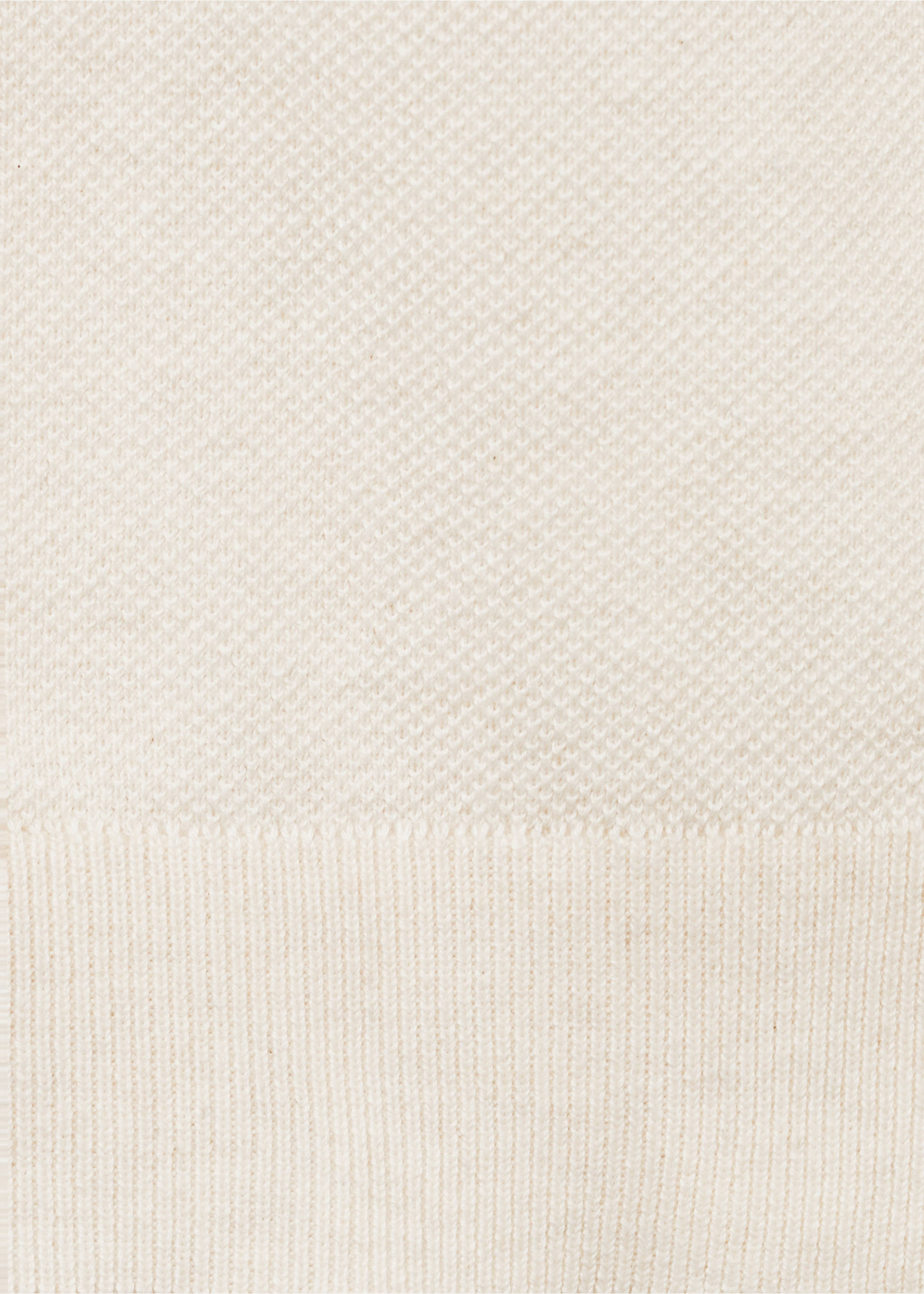 Camiseta punto fino algodón - Detalle del artículo 0, Blanco marfil. Ref: 17041247-00.