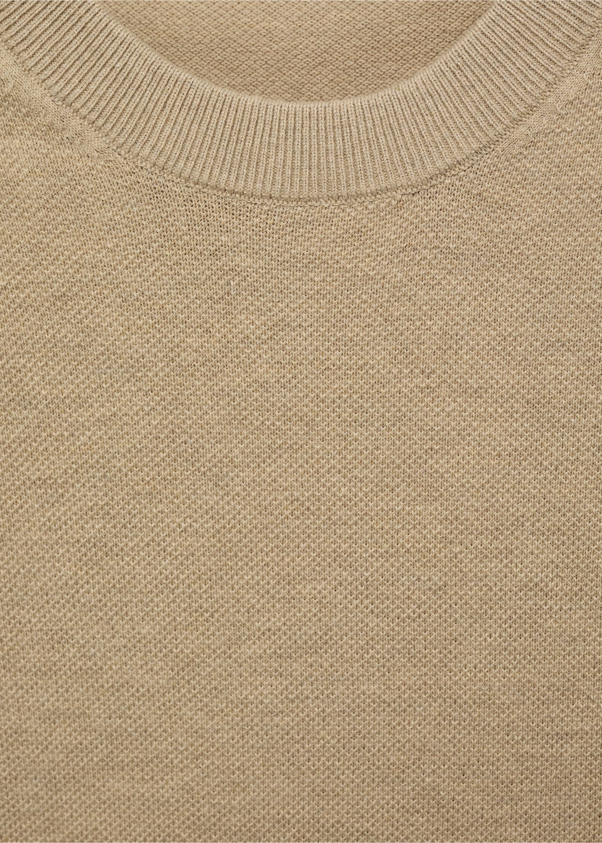 Camiseta punto fino algodón - Detalle del artículo 8, Beige. Ref: 17041247-00.