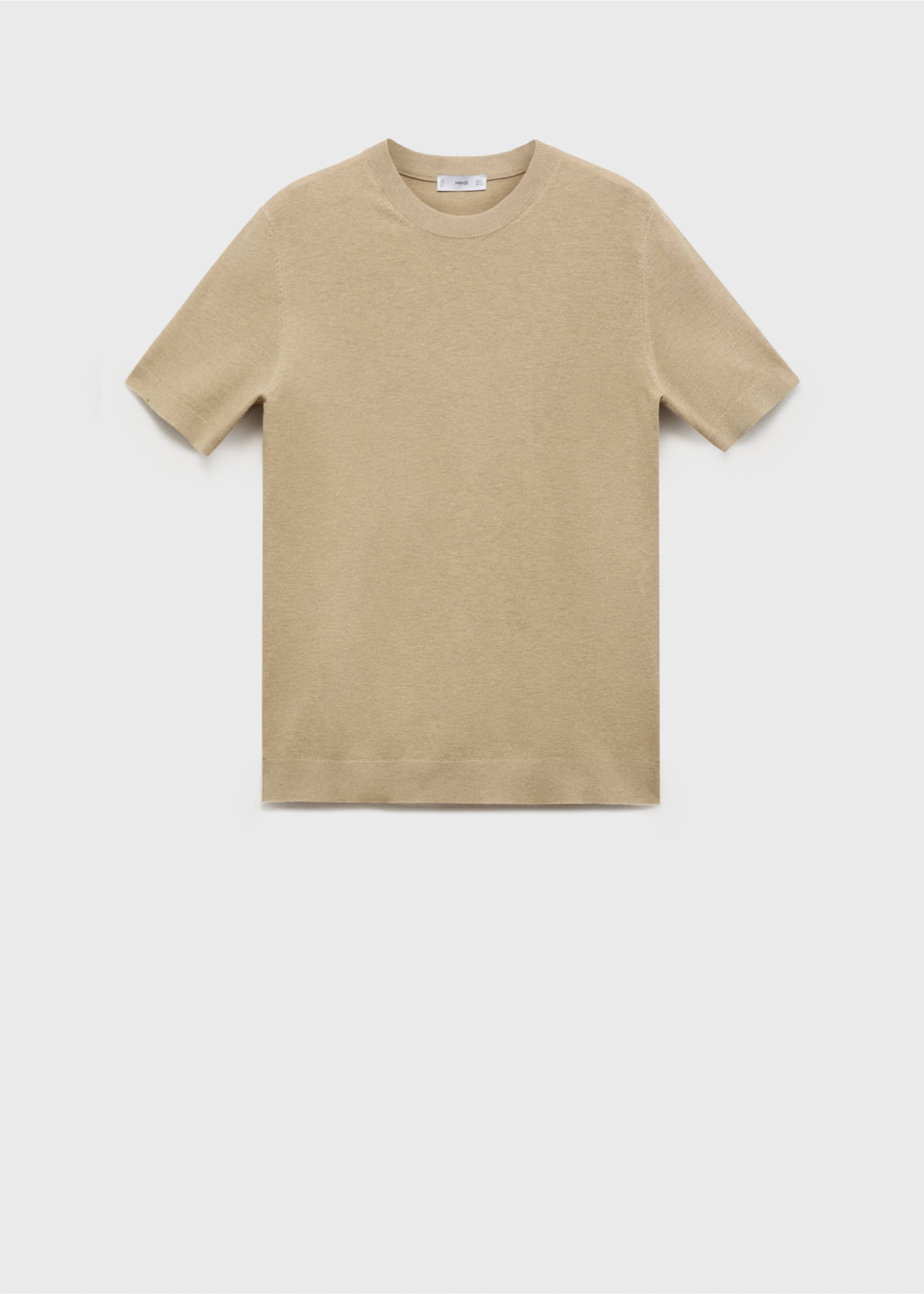 Camiseta punto fino algodón - Artículo sin modelo, Beige. Ref: 17041247-00.