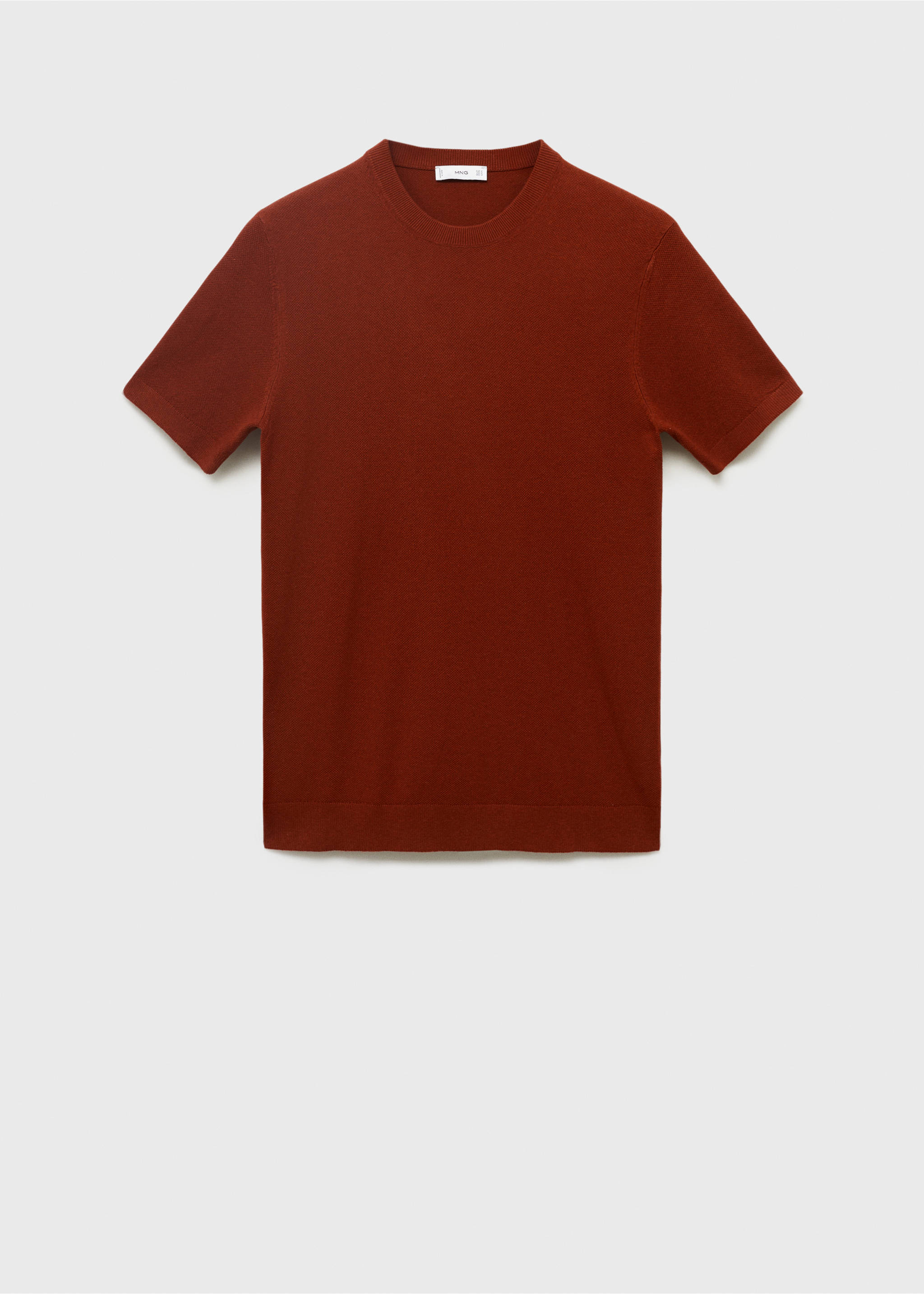 Camiseta punto fino algodón - Artículo sin modelo, Naranja tostado. Ref: 17041247-00.