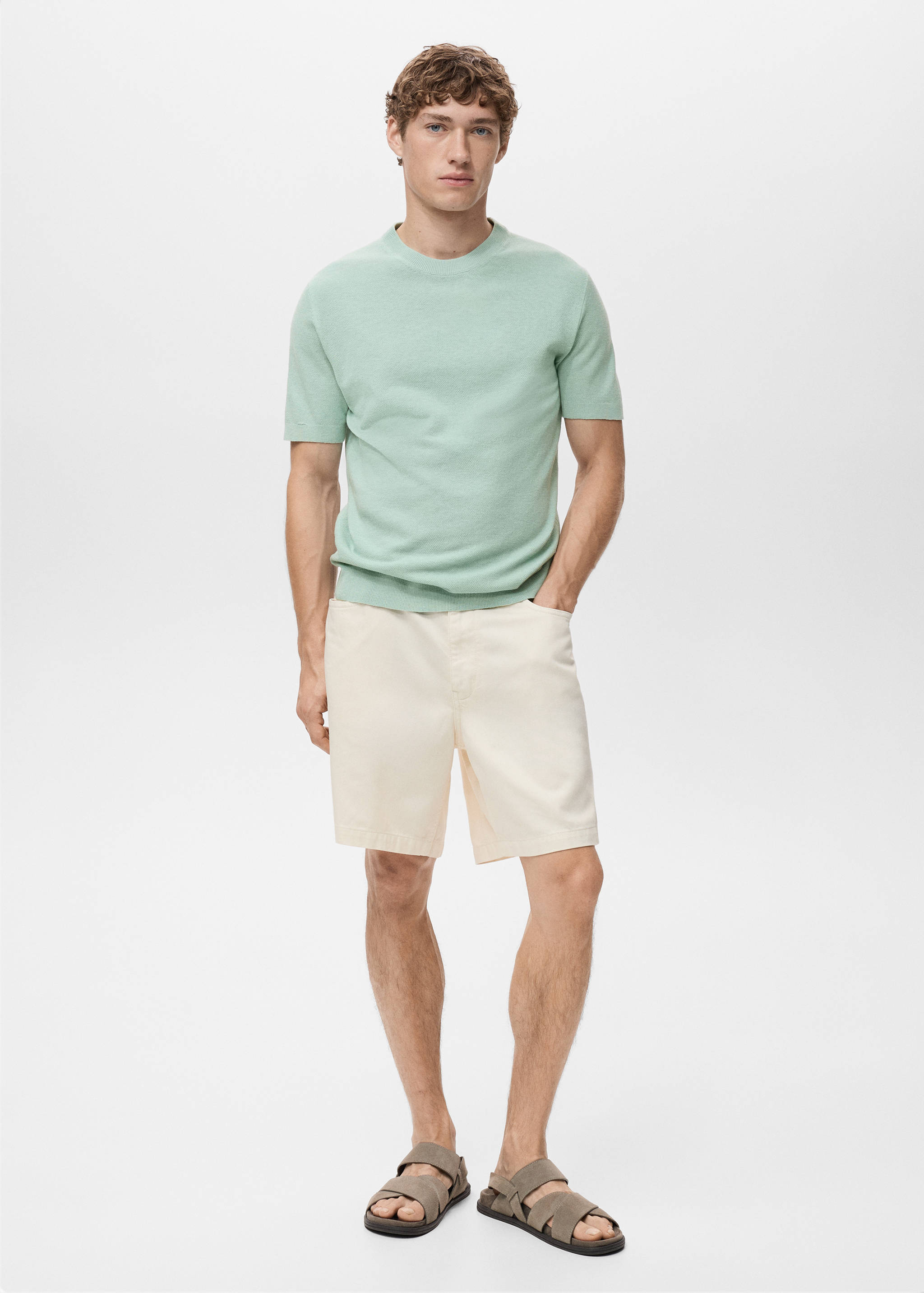 Cotton fine-knit t-shirt - General plane