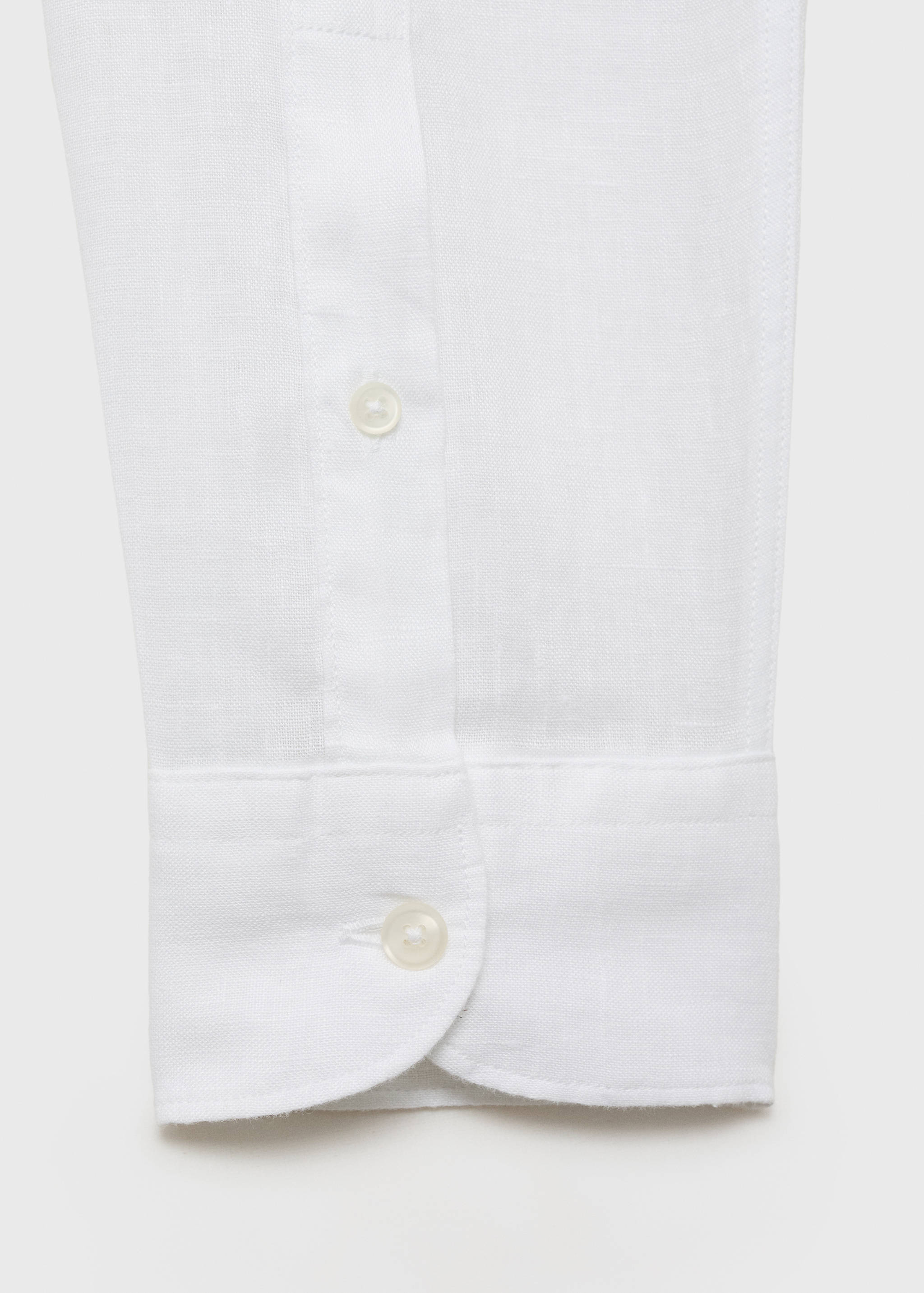 100% linen slim-fit shirt - Details of the article 8