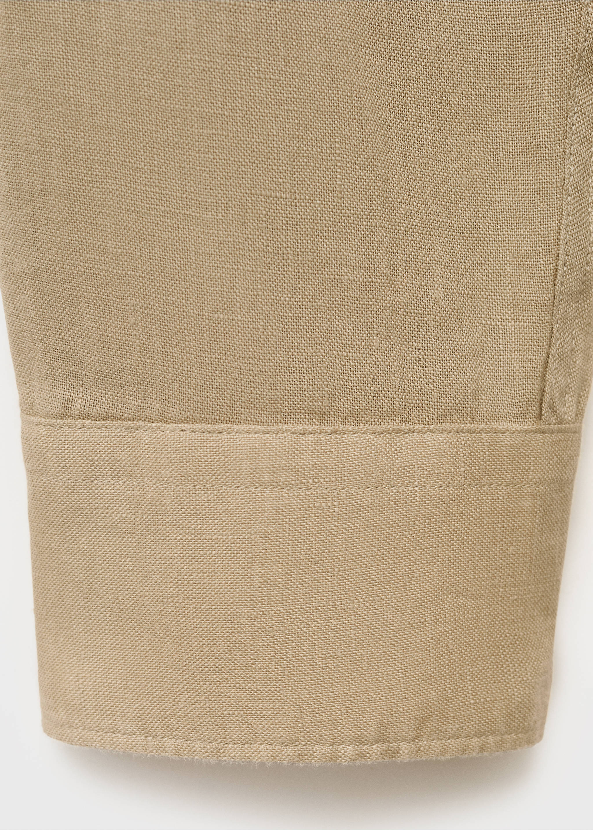 Camisa 100% lino slim fit - Detalle del artículo 0, Beige. Ref: 17041248-00.