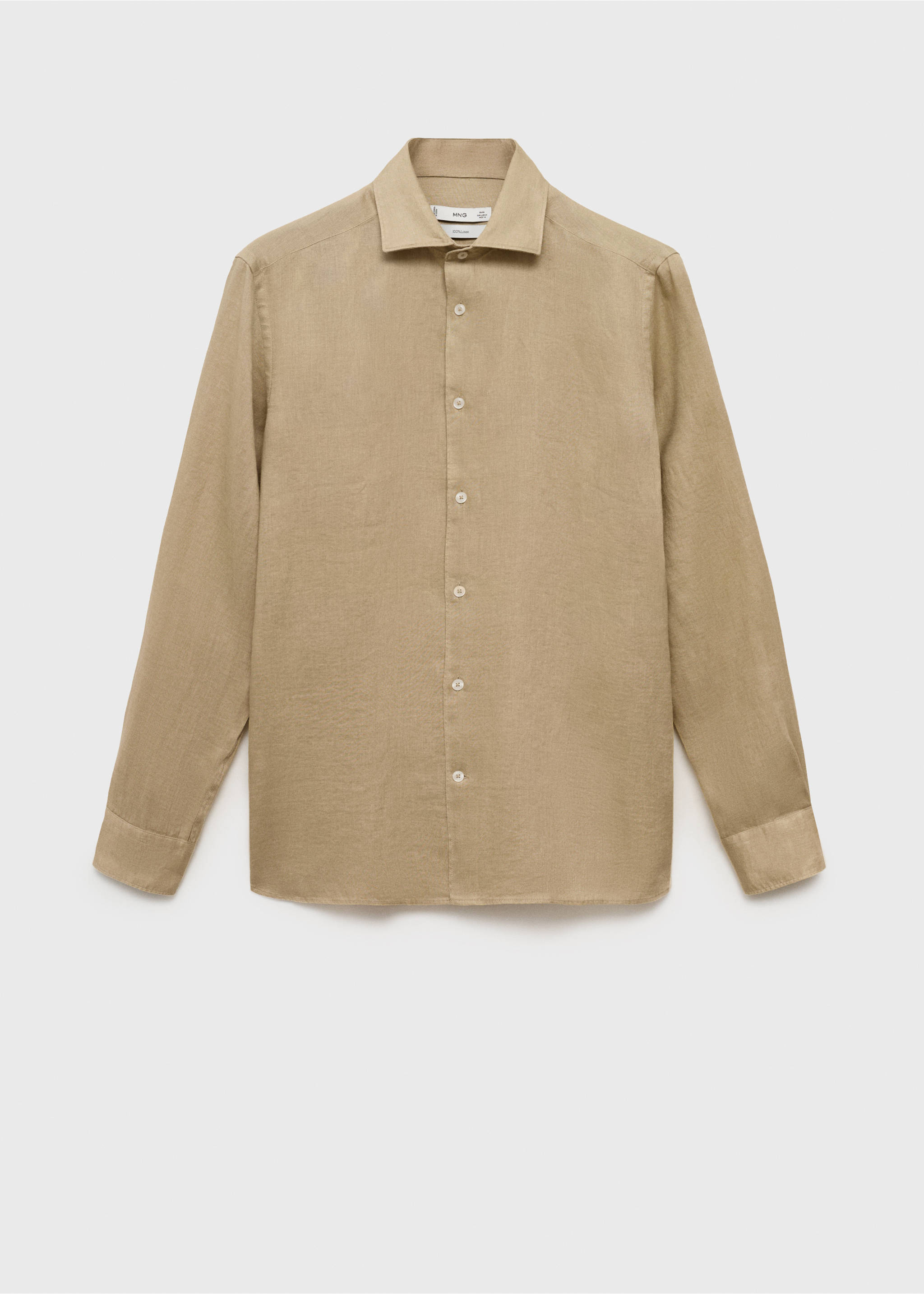 Camisa 100% lino slim fit - Artículo sin modelo, Beige. Ref: 17041248-00.