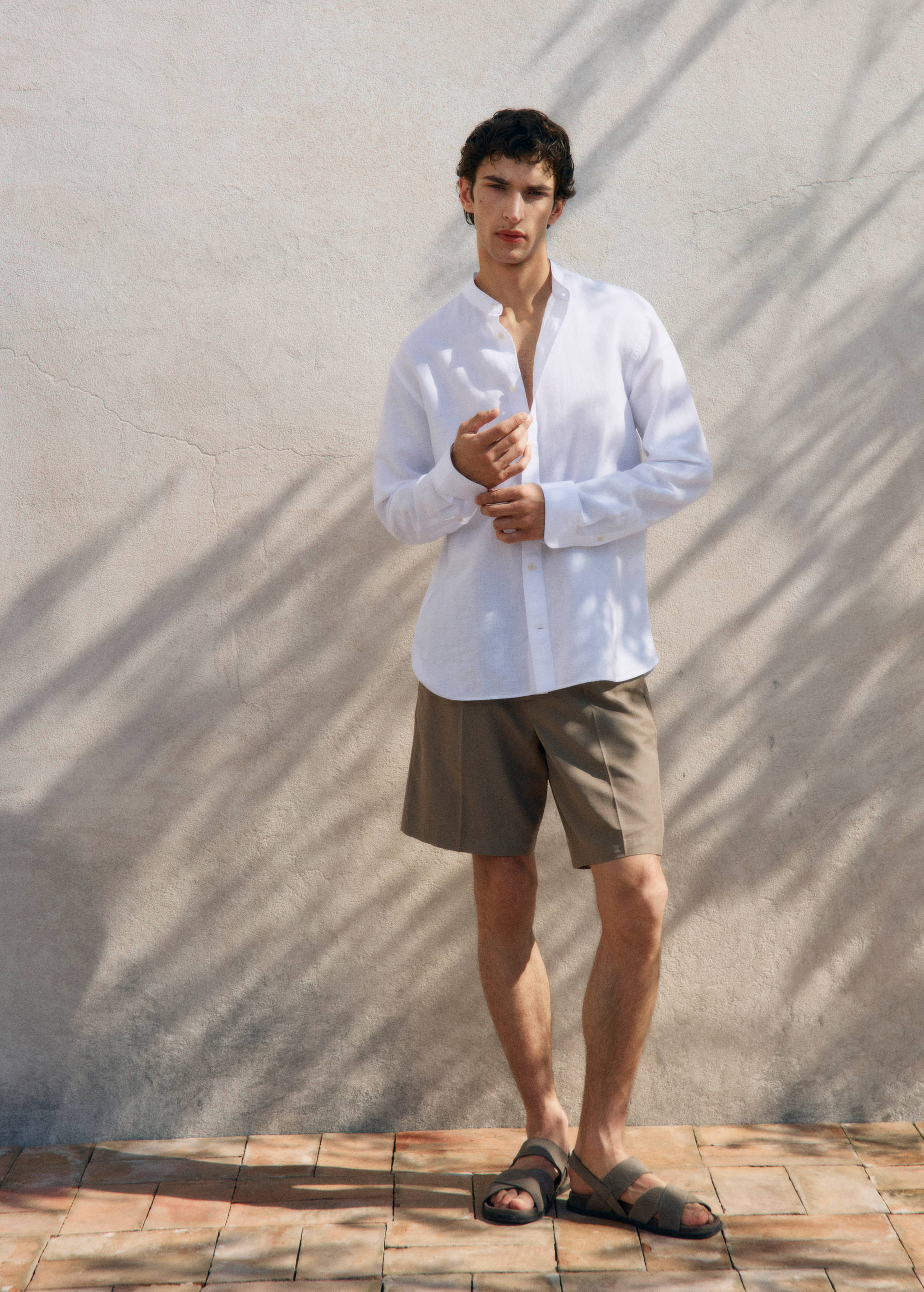 Camisa lino cuello mao - Detalle del artículo 5