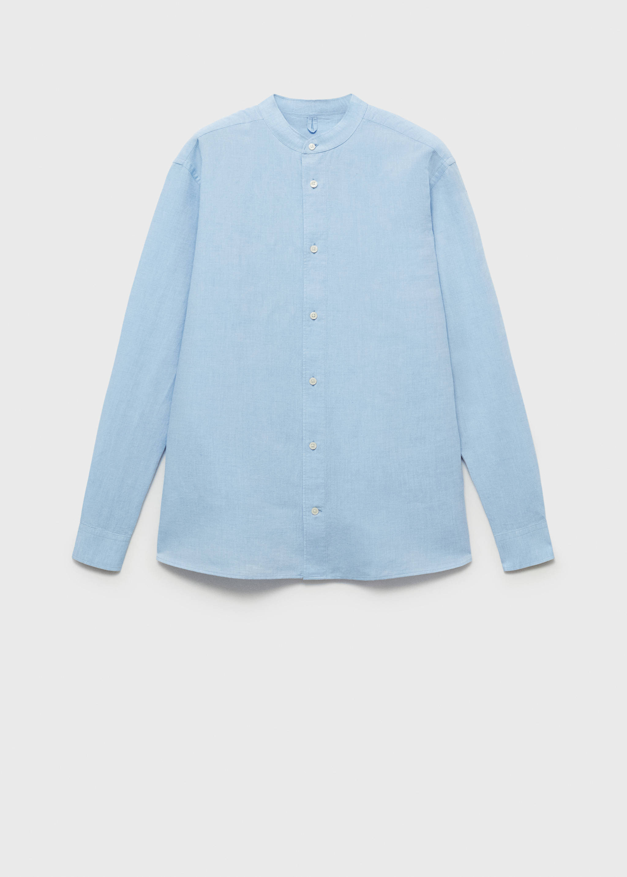 Mao collar linen shirt - Article without model