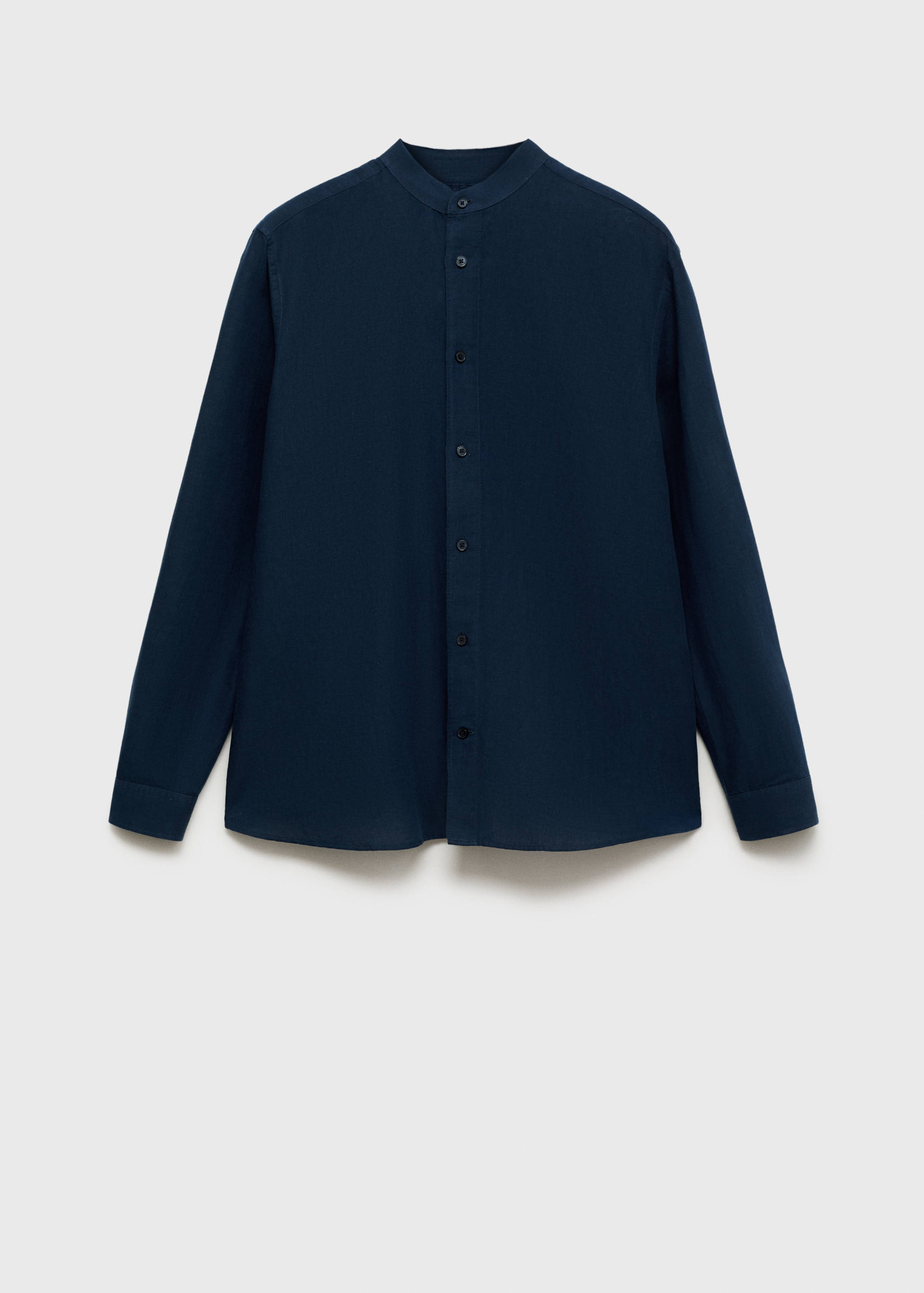 Mao collar linen shirt - Article without model