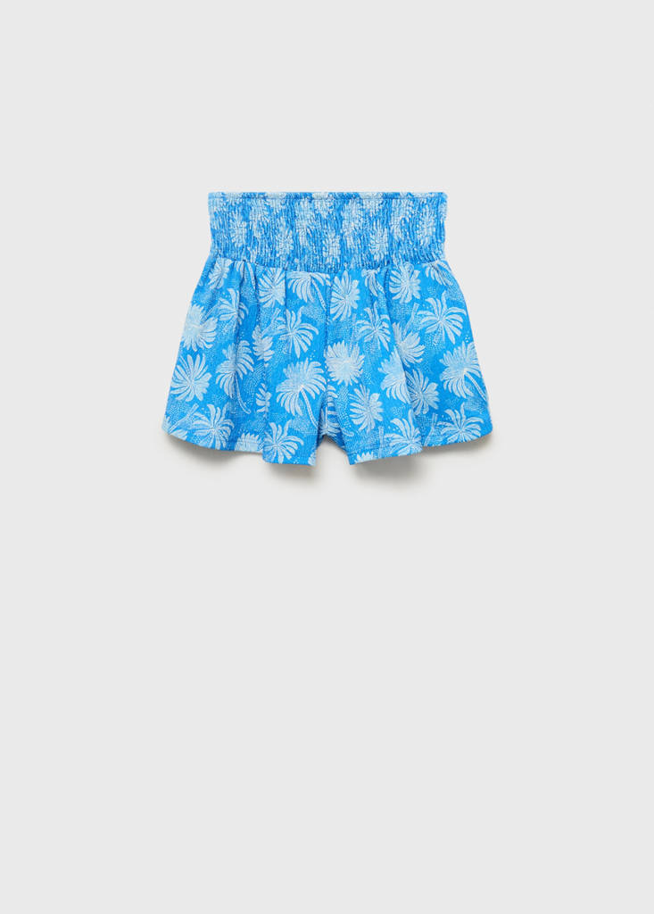 Floral-print shorts — Blue