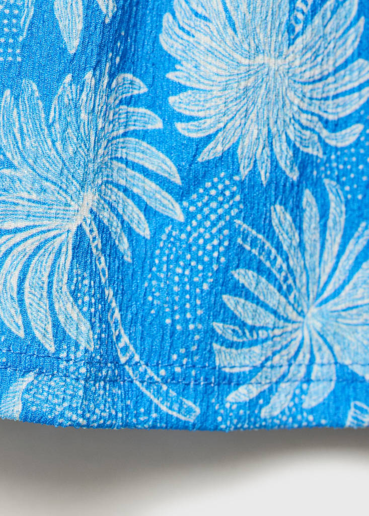 Floral-print shorts — Blue