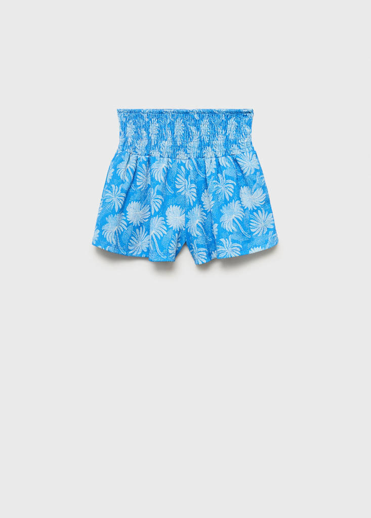 Floral-print shorts — Blue