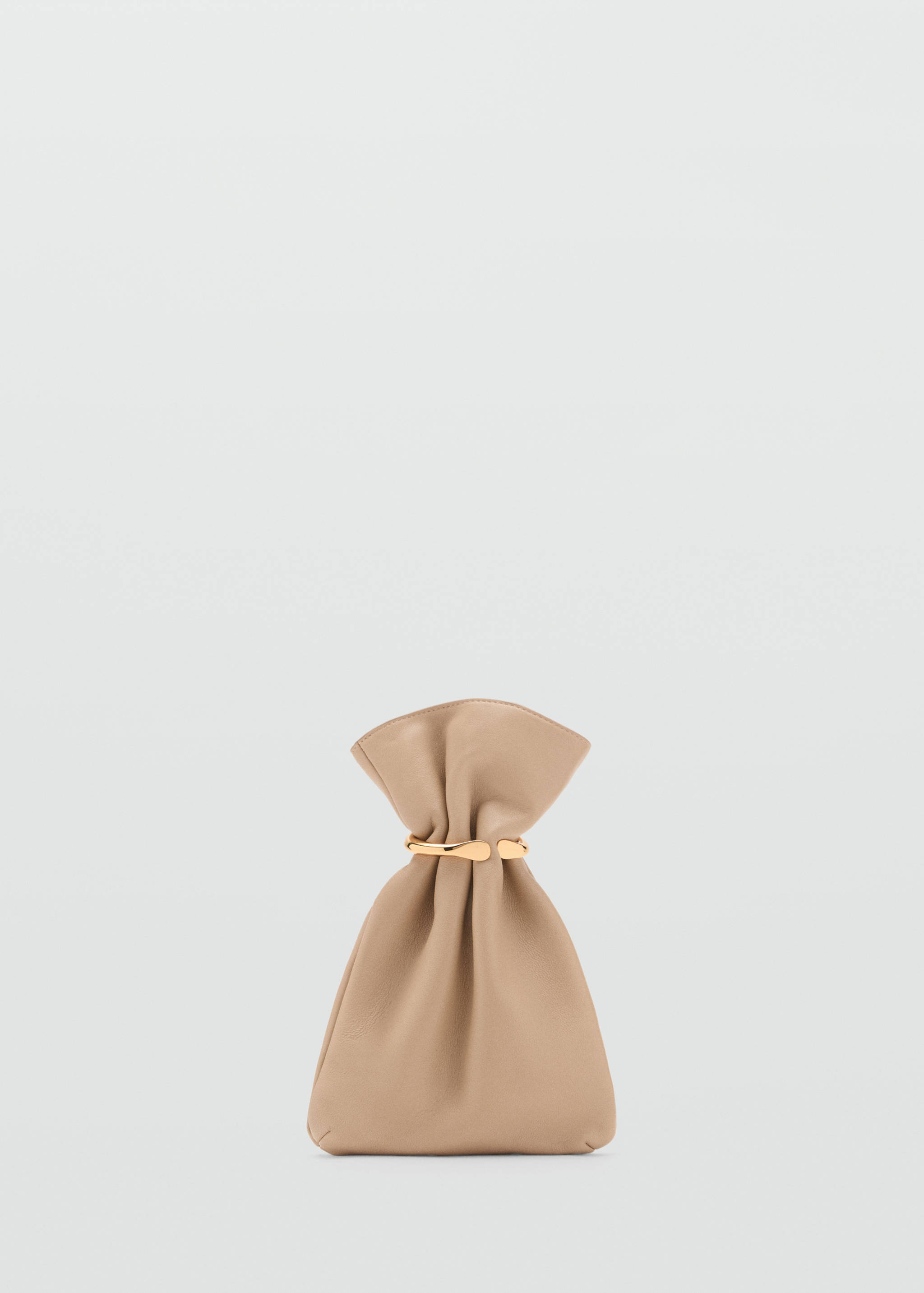Leather sack-style bag with metallic detail - Article without model