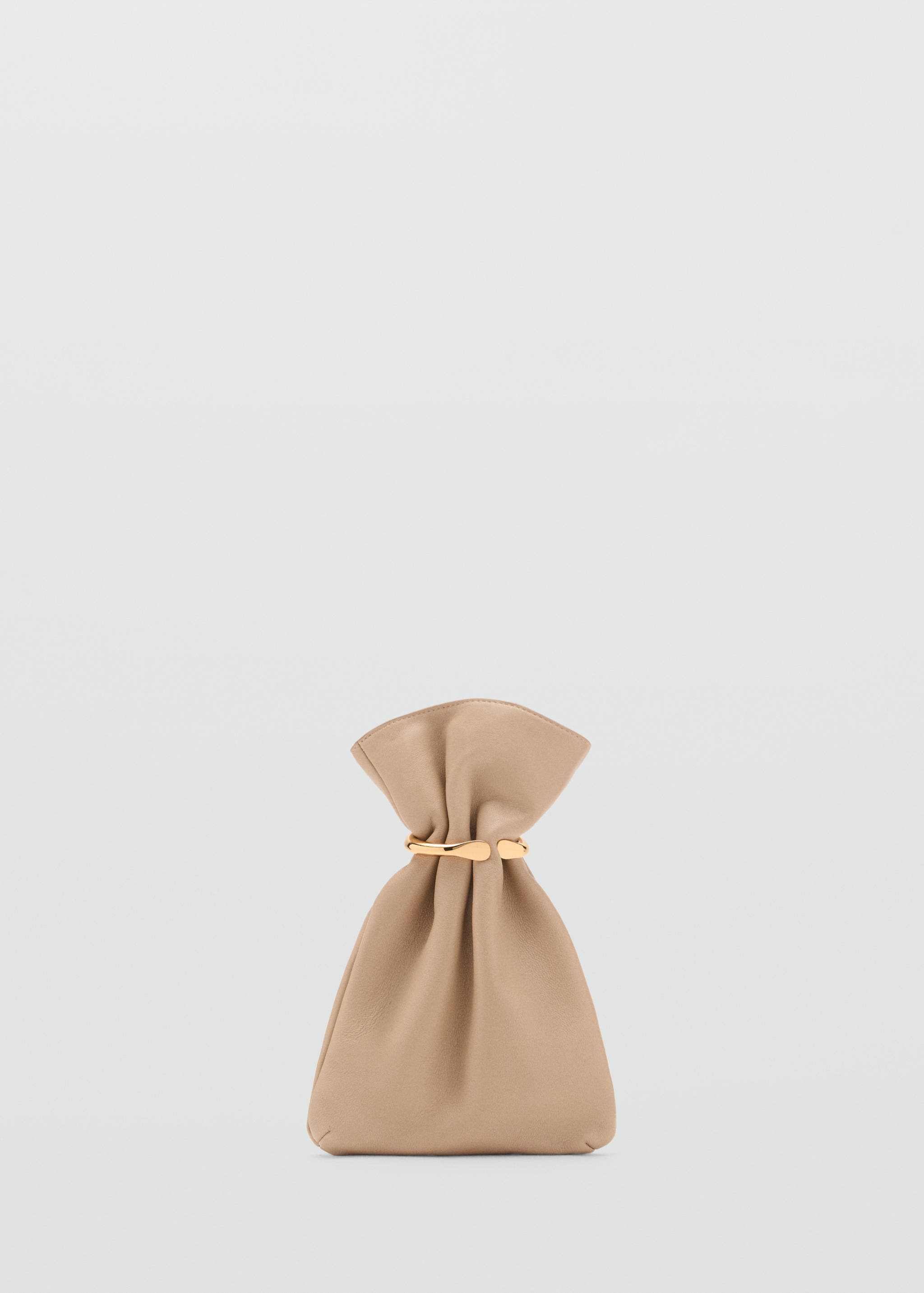 Leather sack-style bag with metallic detail - Article without model
