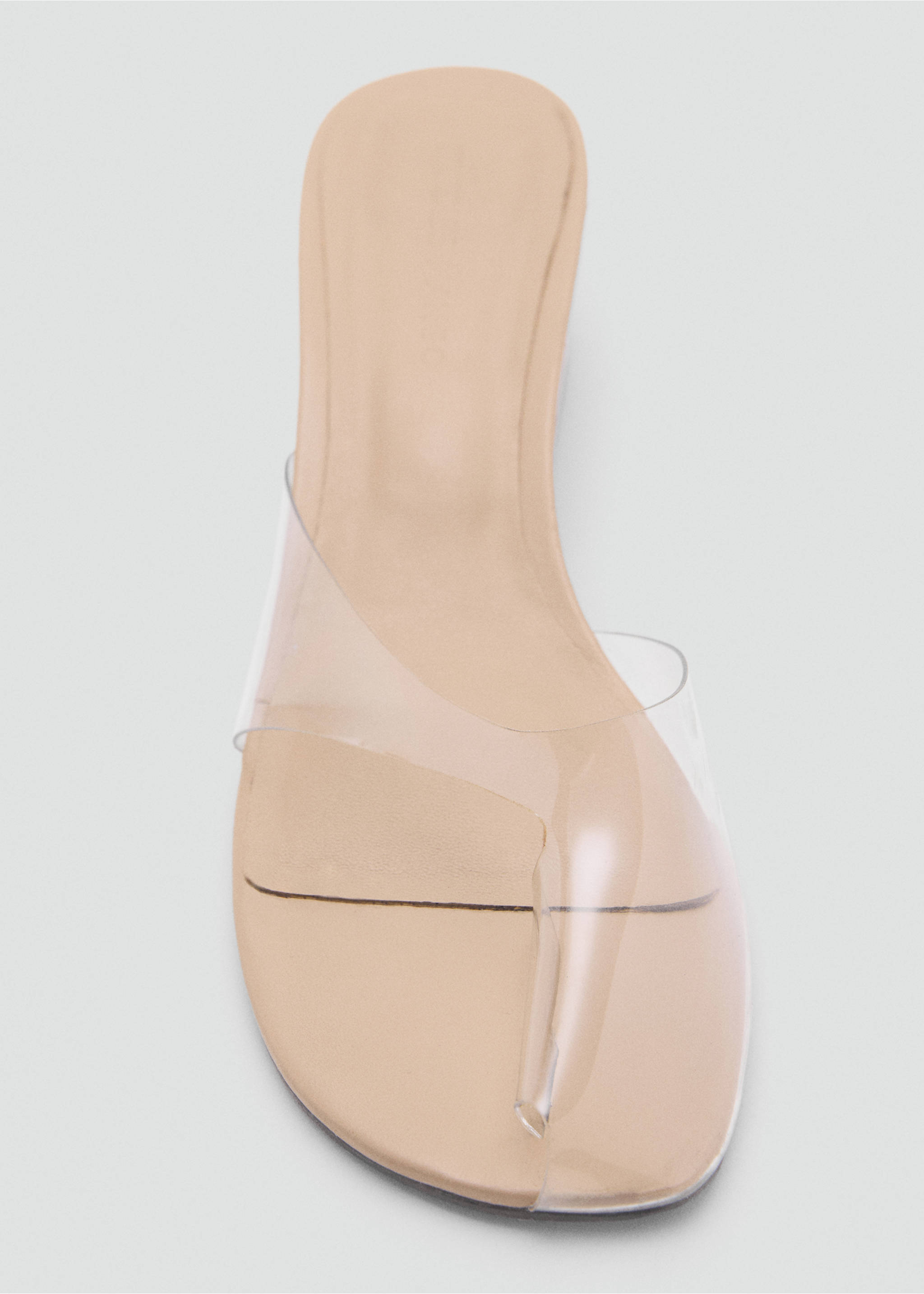 Transparent vinyl wedge sandals - Details of the article 2, Nude. Ref: 17041255-00.