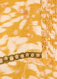 Tropical print jumpsuit — Mustard 3