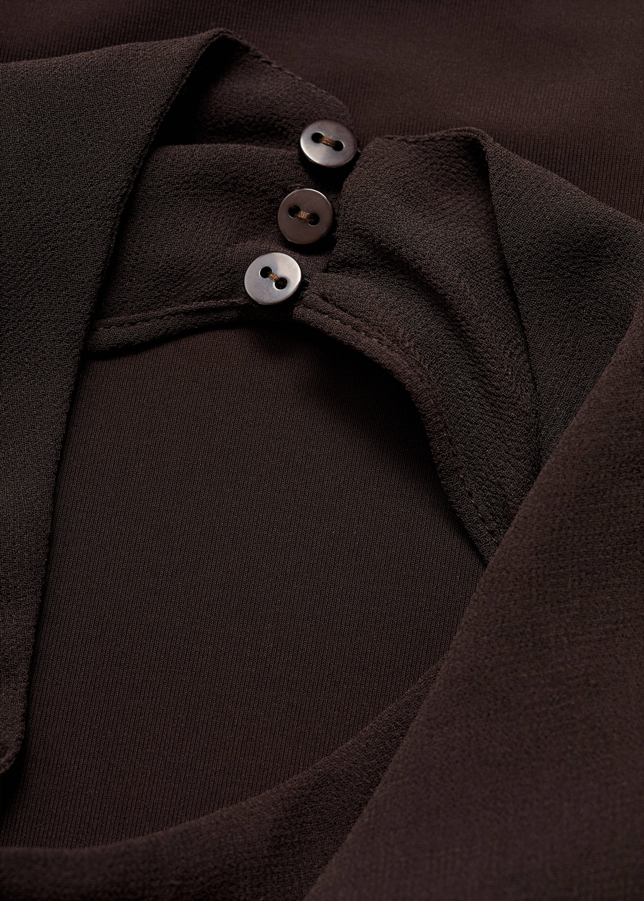 Puffy dress with draped neck - Details of the article 0