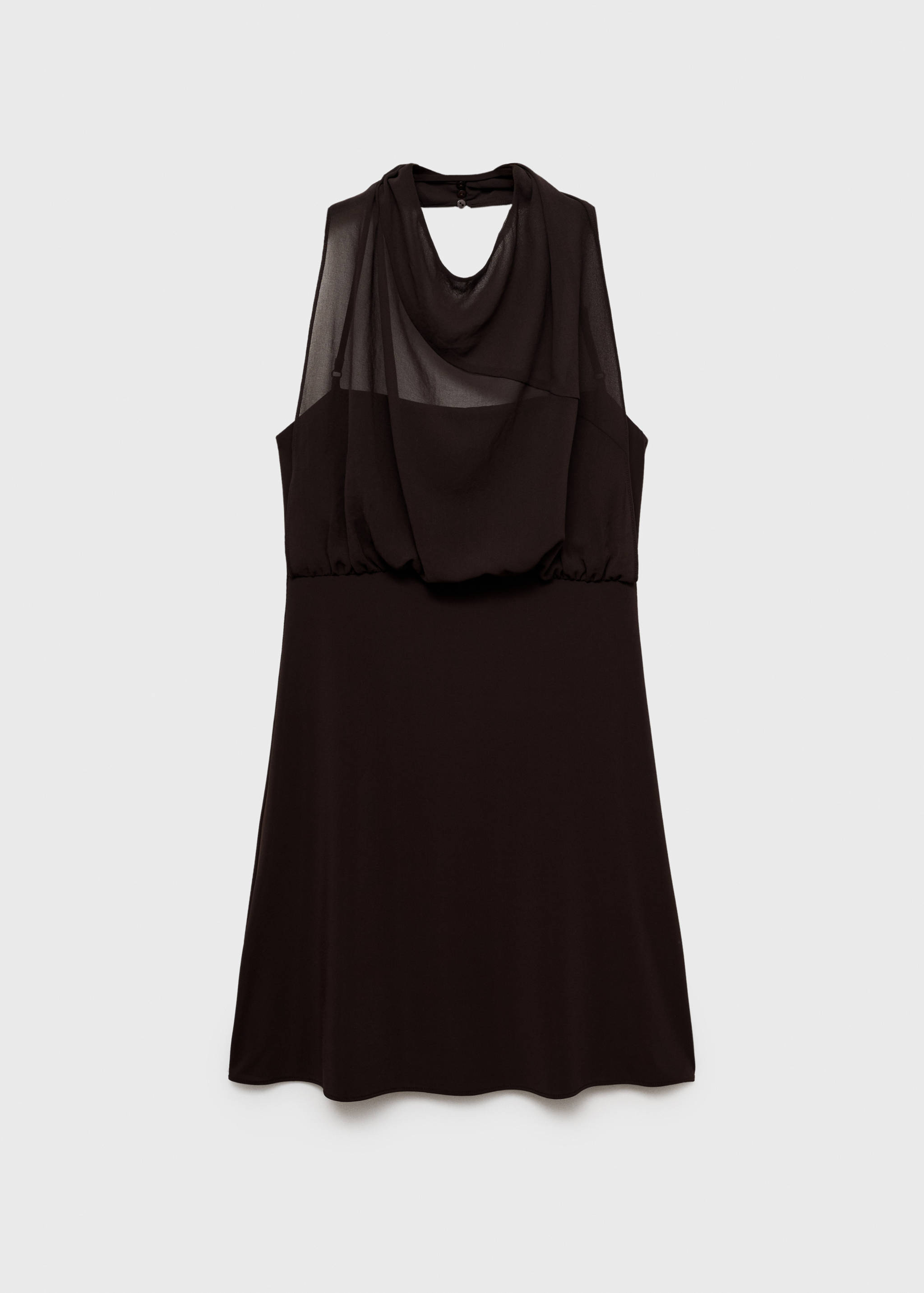 Puffy dress with draped neck - Article without model