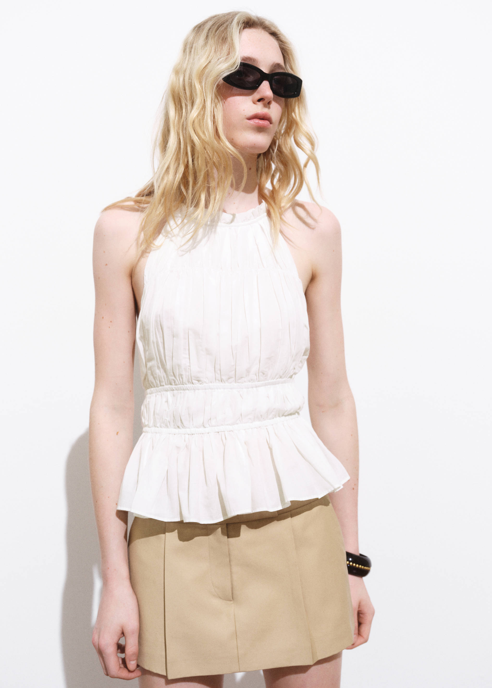 Ruched halter top - Medium plane