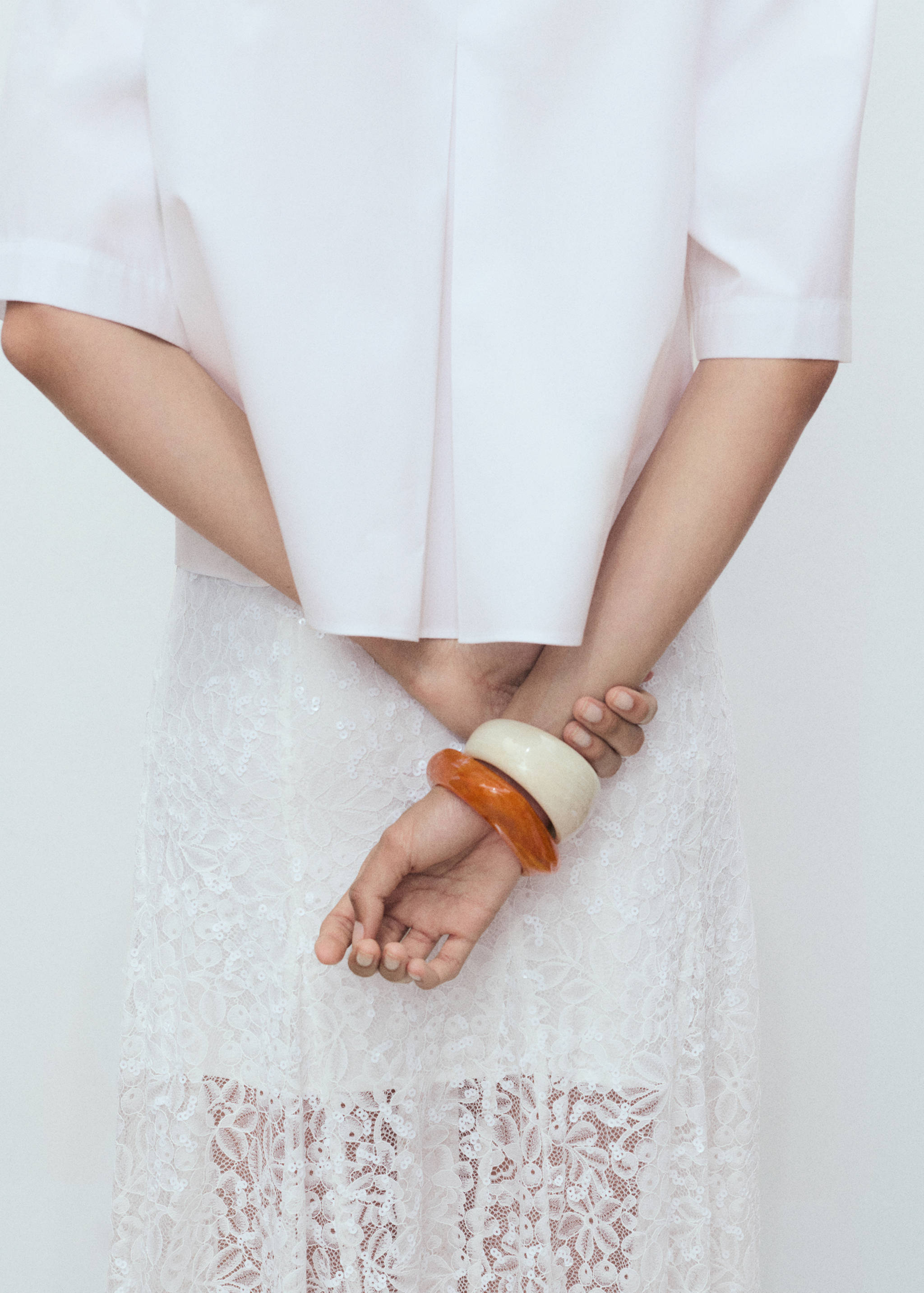 Cropped cotton shirt - Details of the article 1