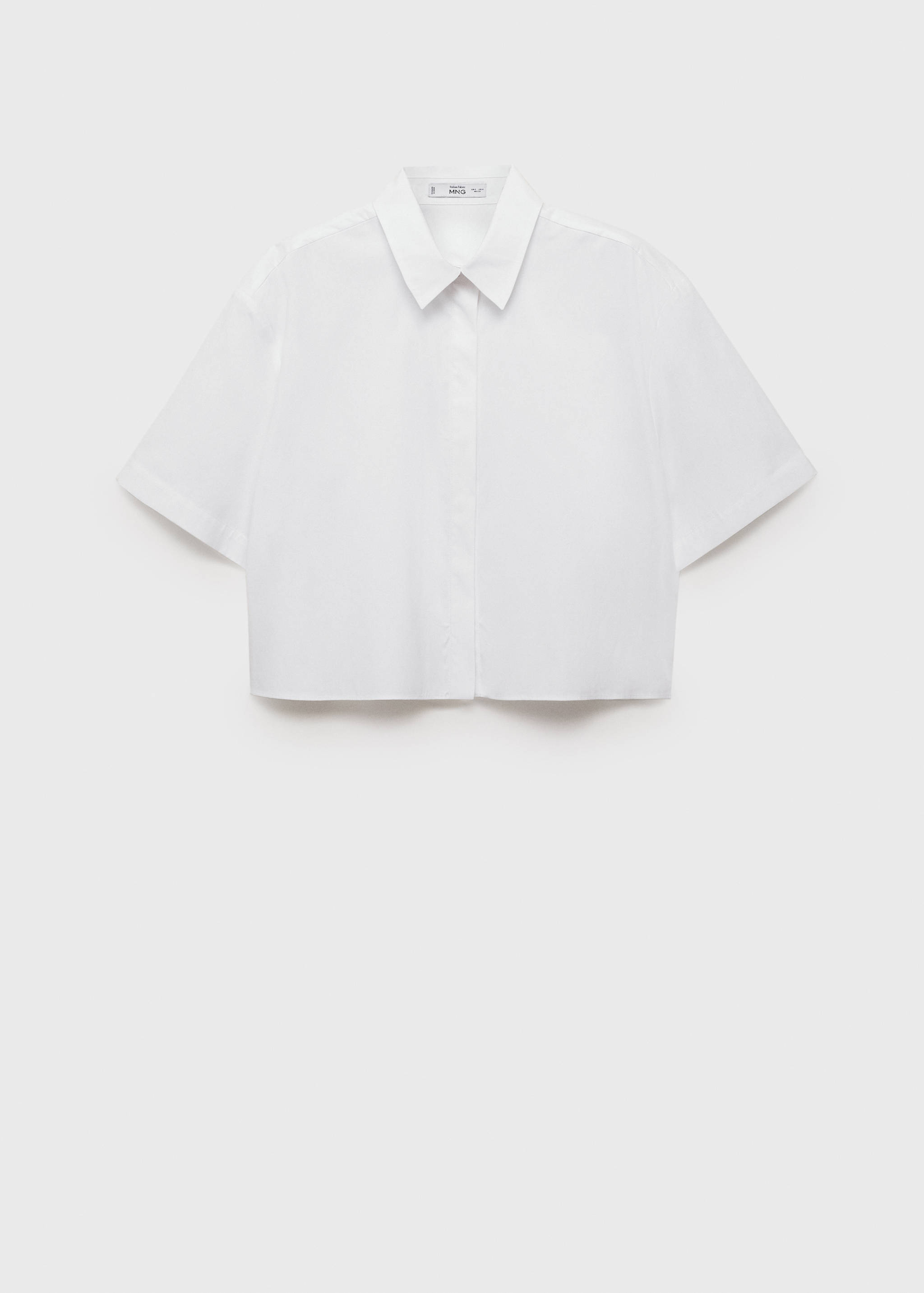 Cropped cotton shirt - Article without model