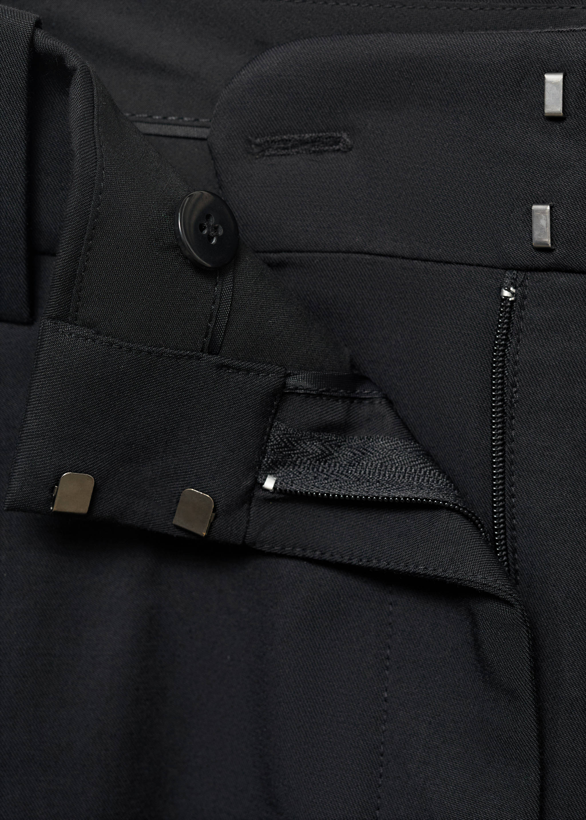 Celana panjang lurus dengan lipit berbahan katun - Rincian barang 8