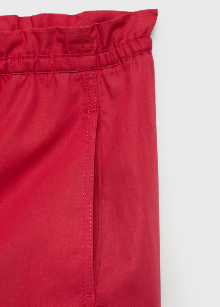 Paperbag trousers with bow — Red