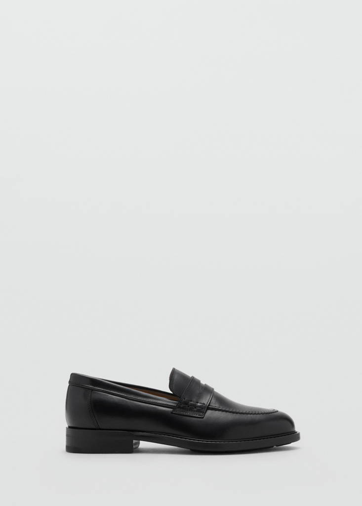 Leather penny loafers — Black