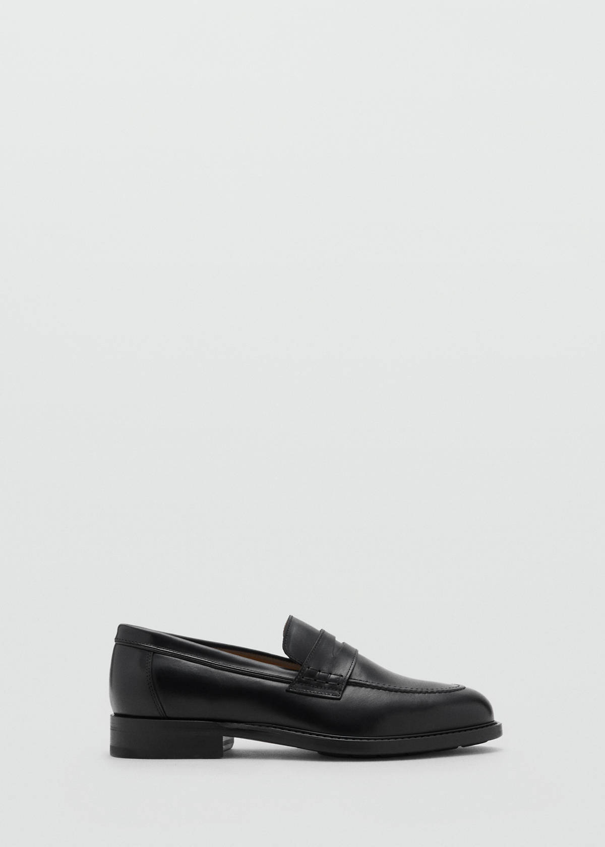 Leather penny loafers — Black