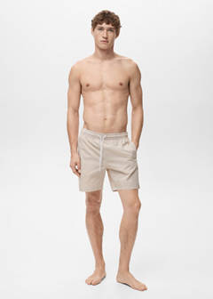 Seersucker swimming trunks — Sand 7