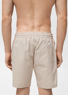 Seersucker swimming trunks — Sand 6