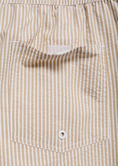 Seersucker swimming trunks — Sand 11