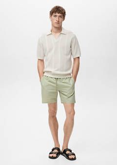 Seersucker swimming trunks — Pastel Green 2