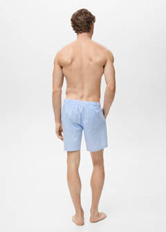 Seersucker swimming trunks — Sky Blue 3