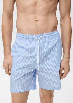 Seersucker swimming trunks — Sky Blue 4