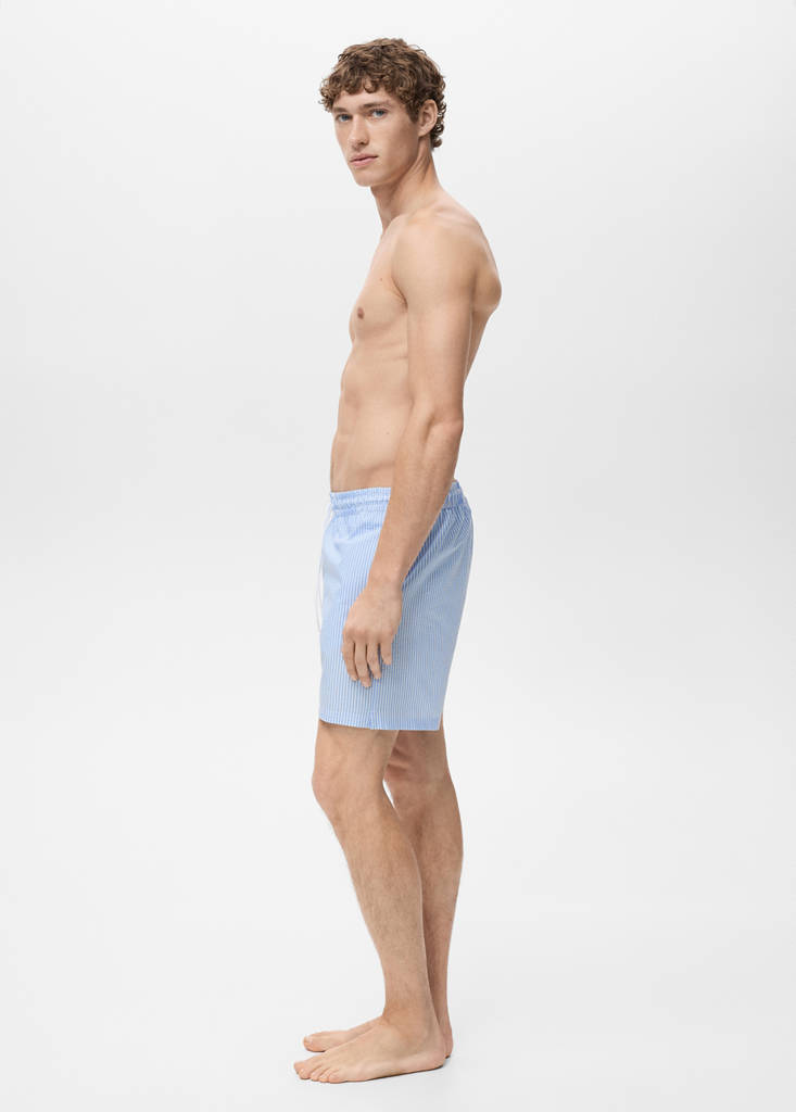 Seersucker swimming trunks — Sky Blue