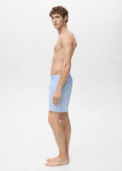 Seersucker swimming trunks — Sky Blue 5