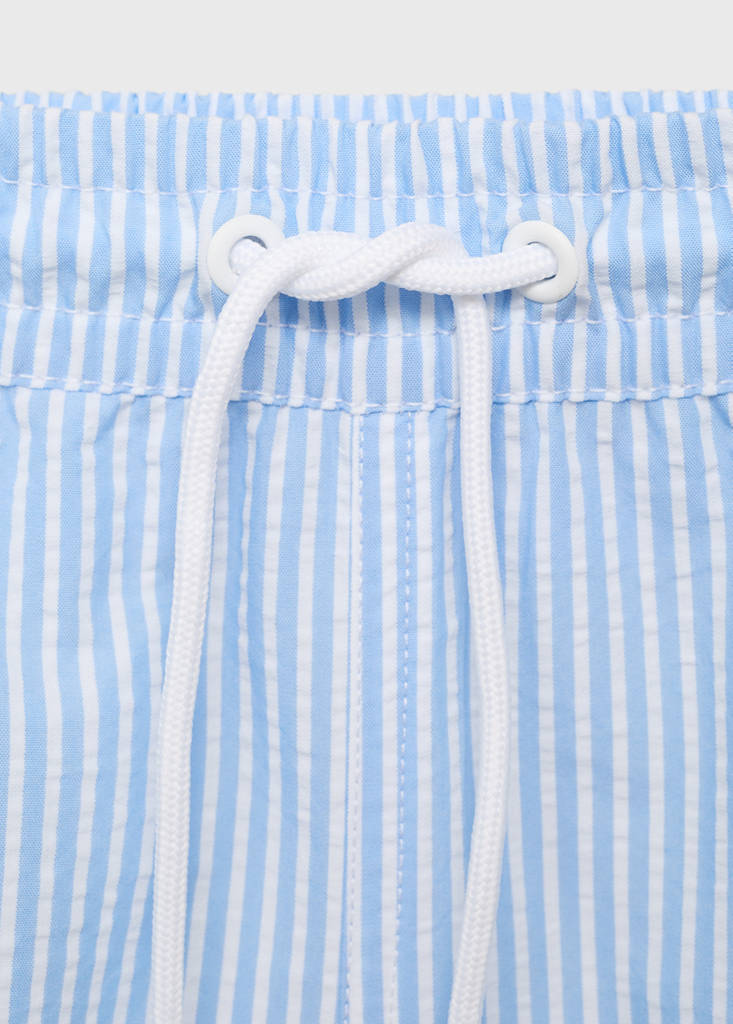 Seersucker swimming trunks — Sky Blue