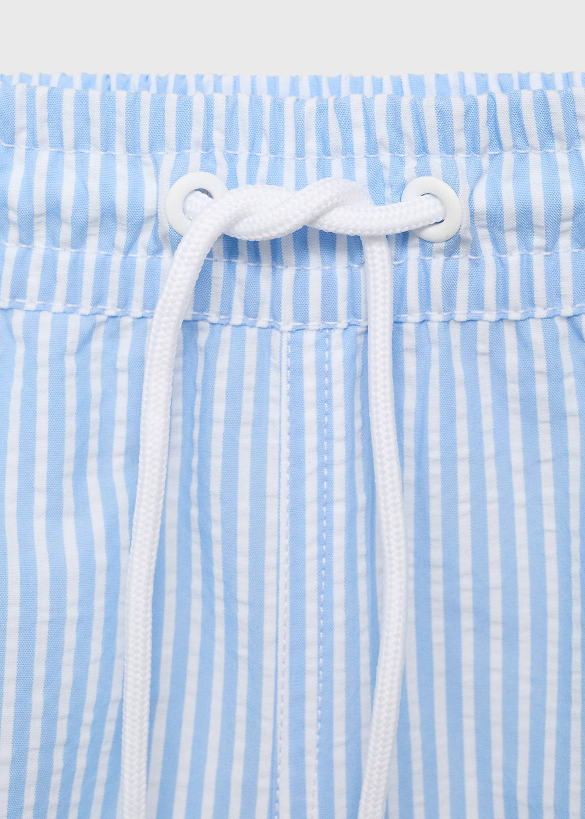Seersucker swimming trunks — Sky Blue