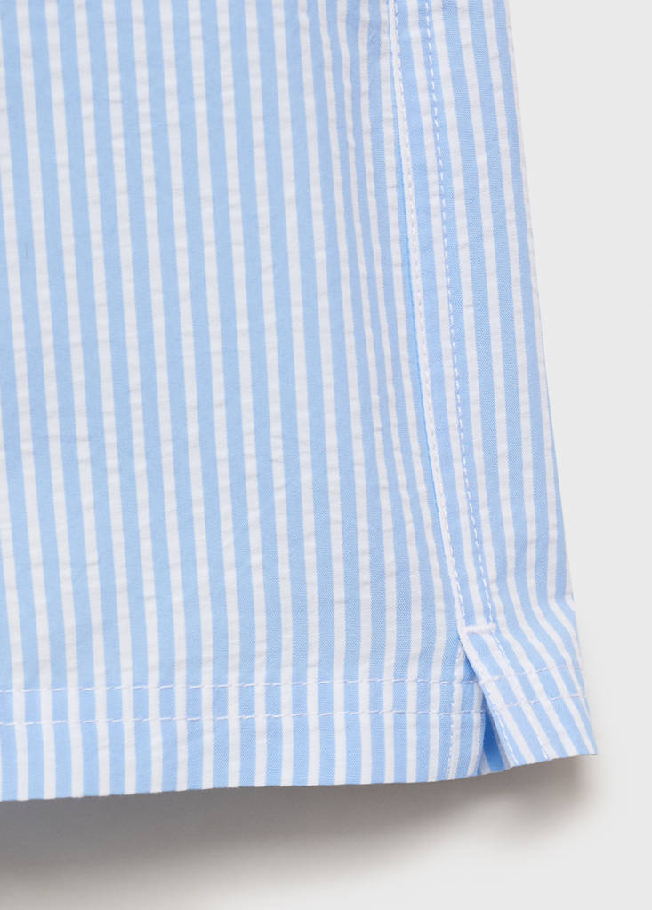 Seersucker swimming trunks — Sky Blue