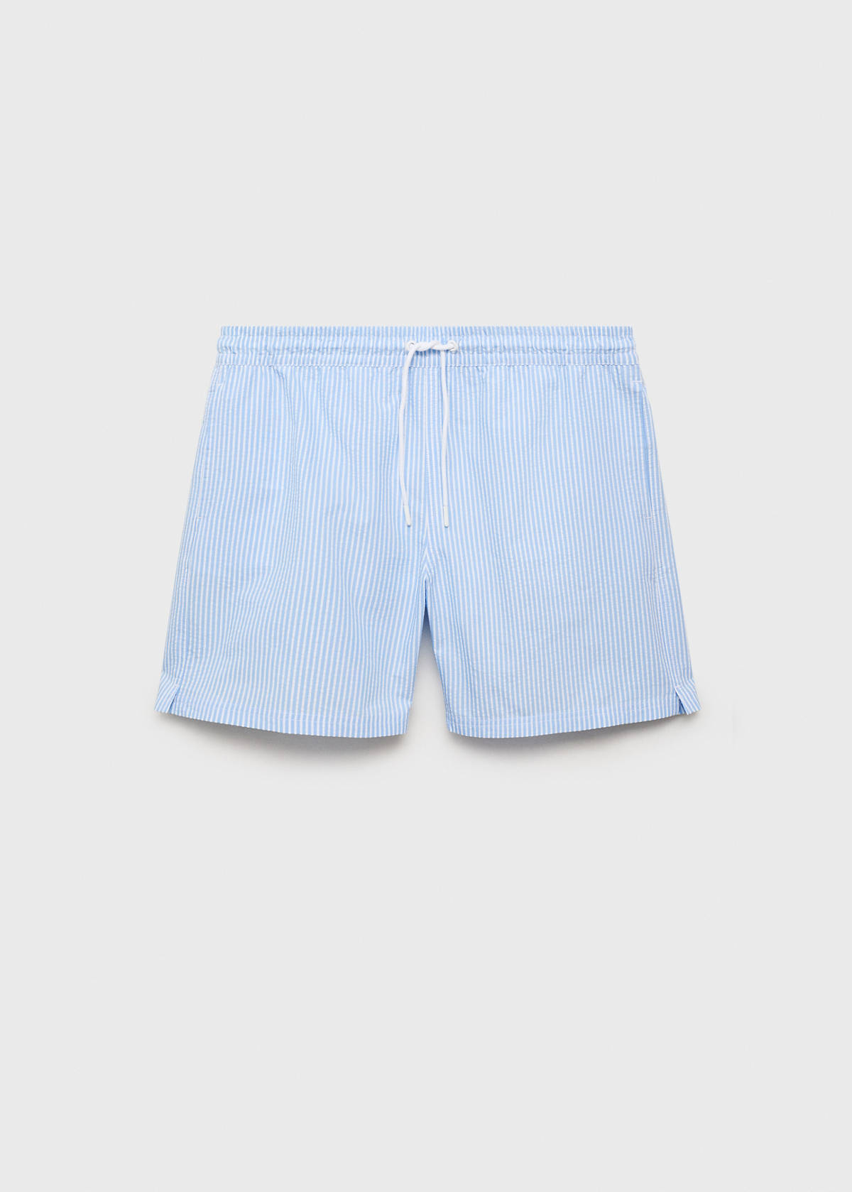 Seersucker swimming trunks — Sky Blue