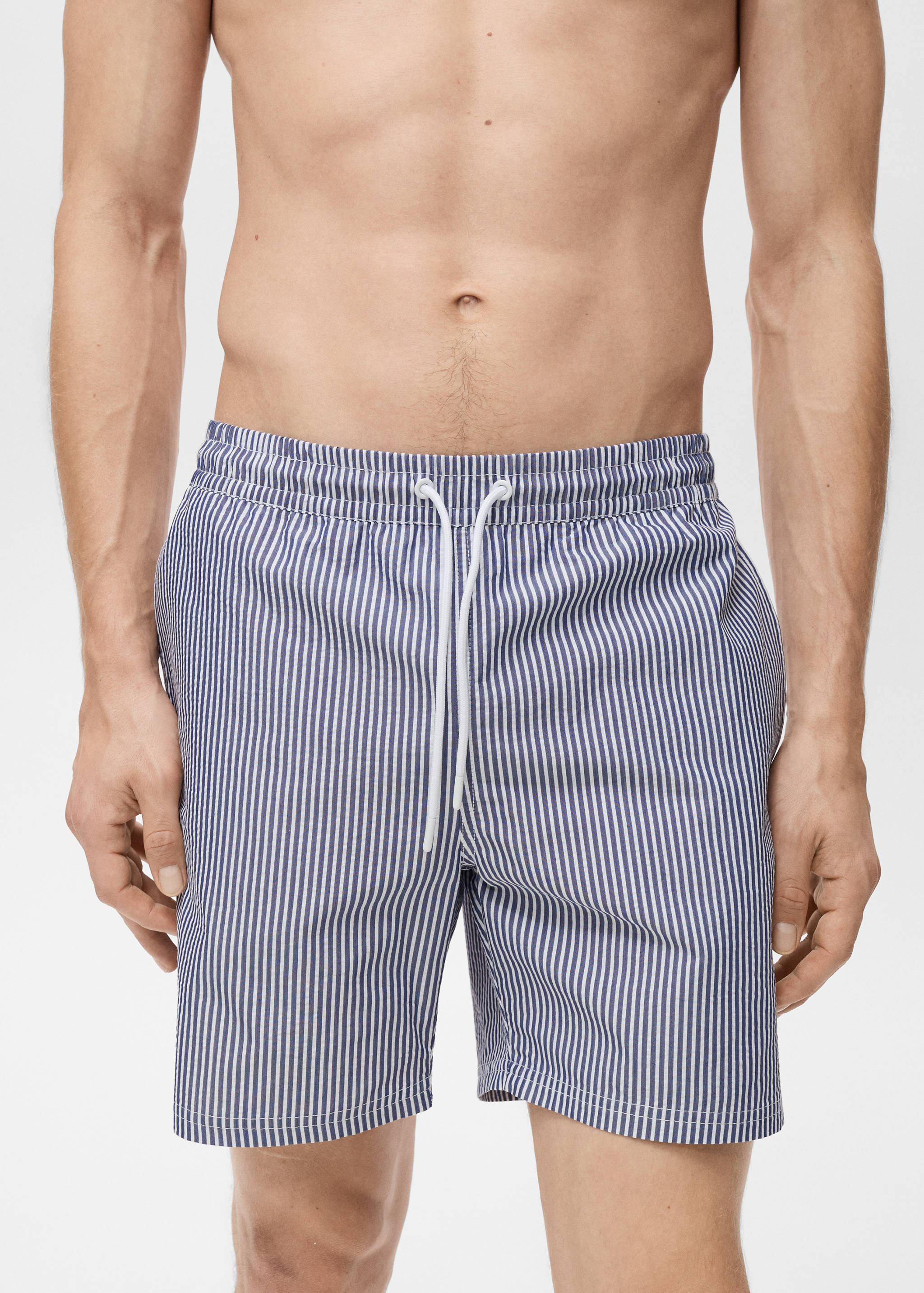 Seersucker swimming trunks - Details of the article 1