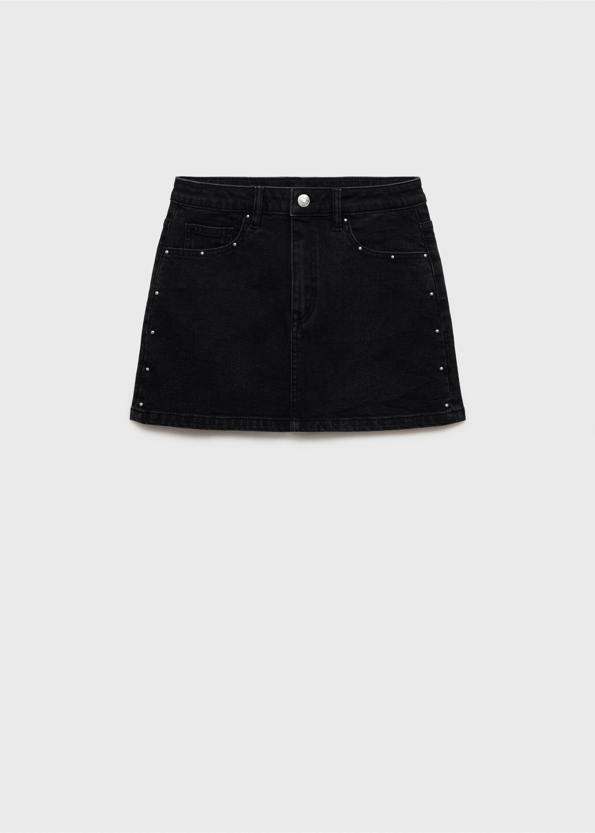 Minifalda tachuelas - Artículo sin modelo, Denim negro. Ref: 17041514-00.