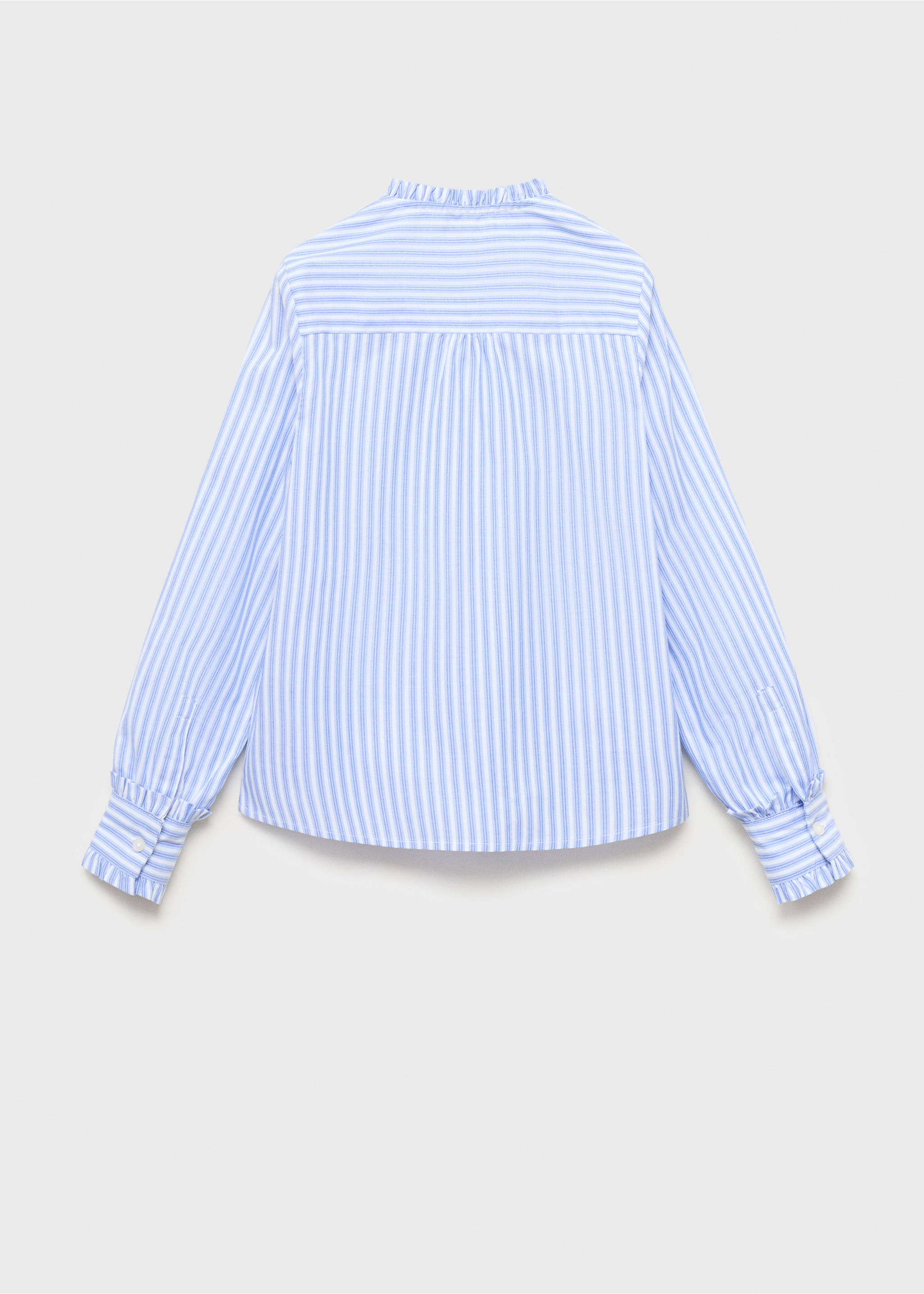 褶皱细节条纹衬衫 - null, 蓝色. Ref: 17041515-00.