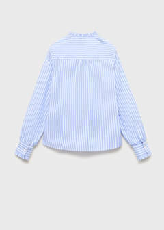 Striped shirt with pleated details — Blue 5